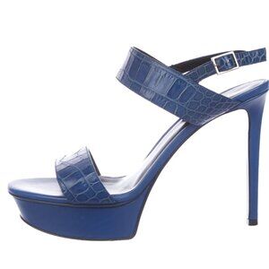 Saint Laurent Alligator Ankle Strap Sandals Size: 8.5 | EU 38.5